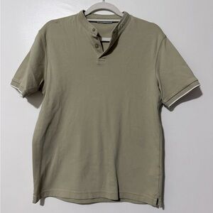 Zara Men's Casual Olive Button Down Shirt